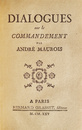 Dialogues sur le commandement (editia princeps, 1925) Dialogues sur le commandement (editia princeps, 1925)