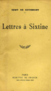 Lettres a Sixtine
