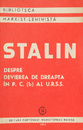 Despre devierea de dreapta in PC al URSS Despre devierea de dreapta in PC al URSS